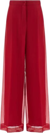 Max Mara MxeOlivi Trousers - female - Max Mara - Wide Trousers - Red - XS - Trousers