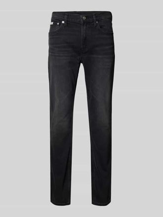 Calvin Klein Jeans Slim Fit Jeans mit Label-Detail in Black, Gr&ouml;&szlig;e 32/30