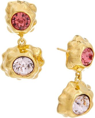 Oscar De La Renta Textured Scramble Double Drop Earrings