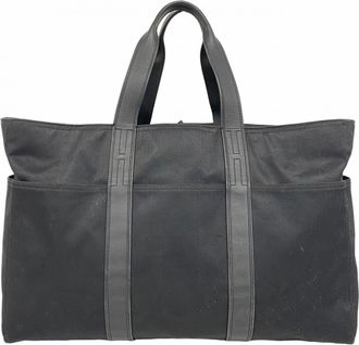 Herm&egrave;s Black Nylon Boston Bag (Pre-Owned)