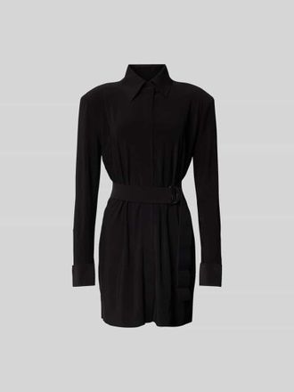 Norma Kamali Minikleid mit Hemdblusenkragen in Black, Gr&ouml;&szlig;e M