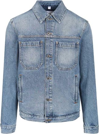 Off-white Half Arrow Printed Denim Skate Jacket