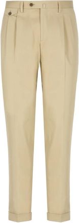 BRIGLIA 1949 Beige Katoenen Broek met Zakken - Heren - Slim Fit Broeken - Beige - S - Katoen - Broeken