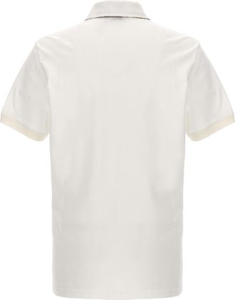 Etro Mens White Cotton Polo Shirt