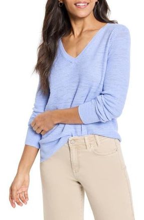 Nic+Zoe Breezy Textures Cotton Blend Sweater in Iris at Nordstrom Rack, Size Xx-Large
