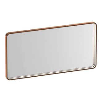Marcel Breuer Sapphire spiegel 100 rechthoekig afgerond koper frame met directe LED-verlichting met dim- en kleurfunctie en afstandsbediening