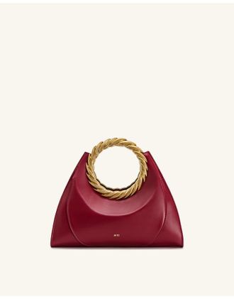 JW PEI Amiya borsa con manico dorato bordeaux-Rosso
