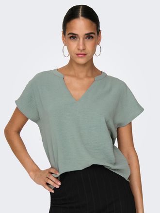 Jacqueline de Yong Shirtbluse JDY JDYLION S/S TOP WVN NOOS, Damen, Gr. 34 (XS), chinois gr&uuml;n, Web, Obermaterial: 100% Polyester, unifarben, regular fit normal, V-Ausschn
