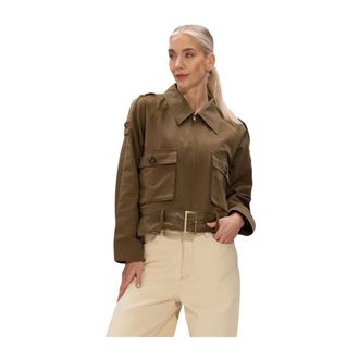 MY ESSENTIAL WARDROBE MWLyon Short Jacket - Dames - Jassen - Groen - Maat: M Katoen