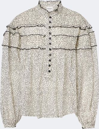 Isabel Marant Blusa Doane in voile di cotone a pois