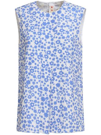 Marni floral-print top - Blue