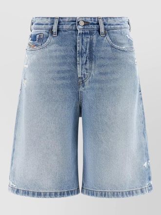 Diesel denim low-rise relaxed-fit knee-length shorts