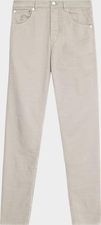 Brunello Cucinelli Mens Slim-Fit Stretch Cotton Pants