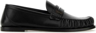 Saint Laurent Black Leather Loafers