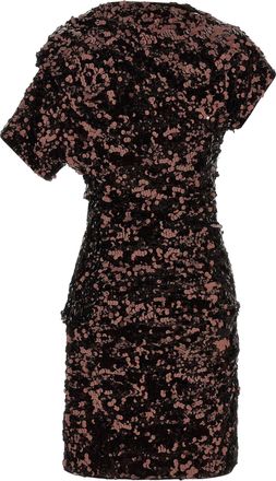 Ganni Sequin-Embellished Dress - Black