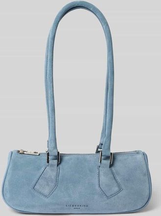 Liebeskind Handtasche aus Velours mit Label-Detail Modell CECILE in Rauchblau, Gr&ouml;&szlig;e 1