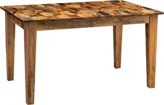 Biscottini International Biscottini - S&oacute;lida Mesa De Comedor Rectangular O Cuadrada Country Shabby Taberna Oficina Fumador Sala De Reuniones