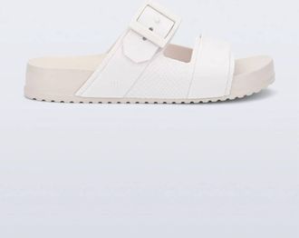Melissa Womens Cozy Connection Slides In Beige/white