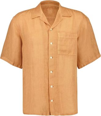 120% Lino Camicia in lino - Arancione
