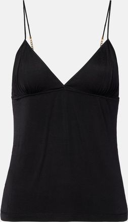 Saint Laurent Cassandre chain-detail jersey camisole