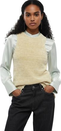 Jil Sander Off White Knitted Crew Neck Top