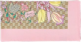 Gucci Silk twill scarf with Flora print Woman One Size