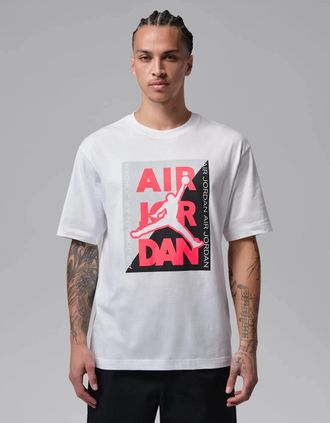 Nike Mens Nike Jordan Graphic T-Shirt White - Size: 38