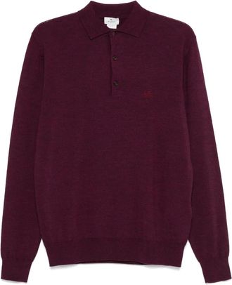 Etro Polo con logo - Rosso