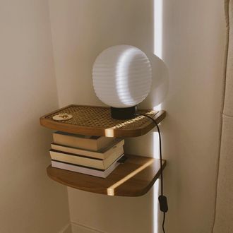 La Redoute Interieurs Set van 2 wandplanken eik en rotan, Buisseau