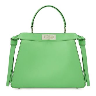 Fendi Peekaboo ISee U Medium - Dames - Handtassen - Groen - ONE Size - Leer - Tassen