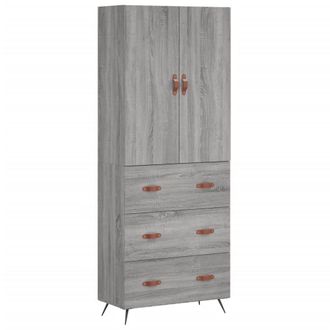Berkfield Home Highboard Grey Sonoma 69.5x34x180 cm Engineered Wood