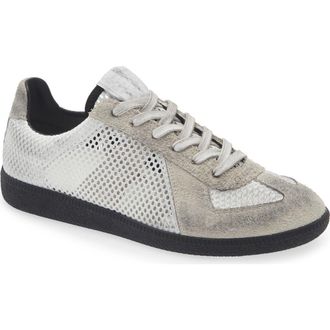 Maison Margiela Replica Low Top Sneaker in White/Grey at Nordstrom, Size 11Us
