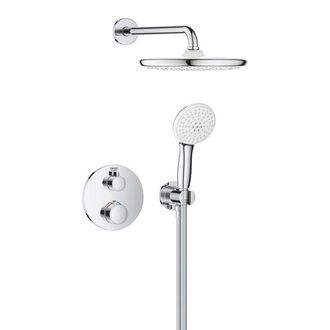 GROHE Tempesta 250 Regendouche set - ronde hoofddouche - inclusief douche arm - ronde handdouche - chroom