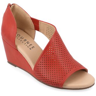 Journee Collection Women & apos;s Aretha Medium and Wide Width Wedge Sandals