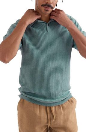 Seasalt Cornwall Koeswik Organic Cotton Knit Polo in Knit Melange Hail at Nordstrom, Size Xx-Large