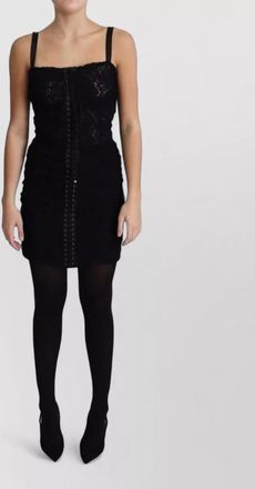 Dolce & Gabbana silk lace bustier mini dress