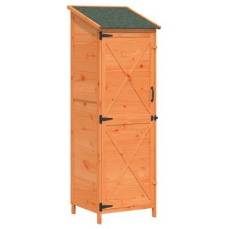 vidaXL Cobertizo De Jard&iacute;n Con Techo Marr&oacute;n 59,5 X 56 X 176,5 Cm Vidaxl