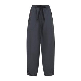 Prada Wool Trousers - female - Prada - Wide Trousers - Gray - XS - Trousers