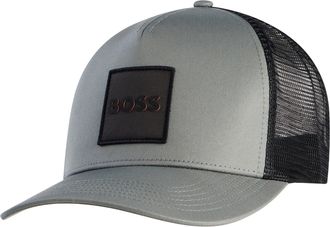 Boss Orange by Hugo Boss Baseball Cap BOSS ORANGE Elliot-PL, open grau 076, Twill, Kunstfaser, Caps Baseball Cap, mit Klemmverschluss