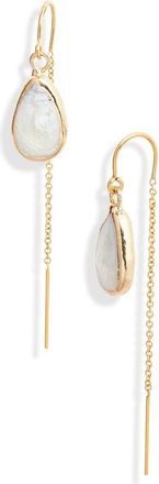 Set & Stones Carrie Baroque Pearl Ear Threader Earrings in Gold at Nordstrom