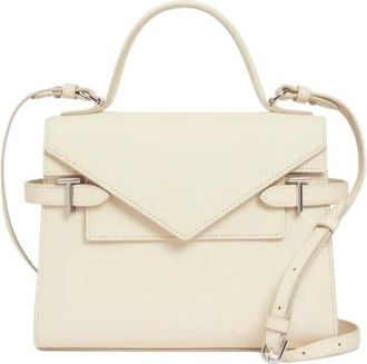 Le Tanneur Emilie Double Flap Handtas - Dames - Handtassen - Wit - ONE Size - Leer - Tassen
