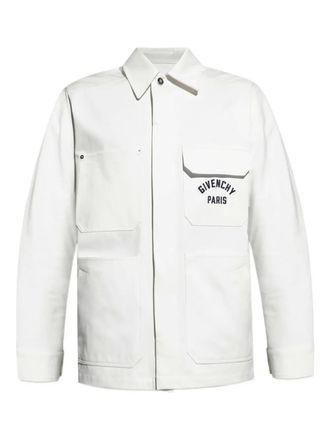 Givenchy Shirtjack met geborduurd logo - Wit