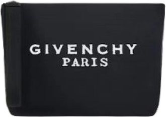 Givenchy Tassen, Dames, Zwart, ONE Size, Katoen, Pouch in Canvas