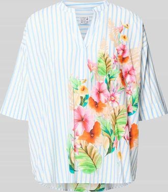 Emily van den Bergh Relaxed Fit Bluse mit Motiv-Print in Hellblau, Gr&ouml;&szlig;e 36