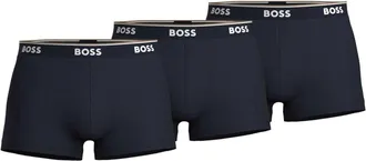 HUGO BOSS Heren Bodywear Logo Boxershorts (Set van 3) (Blauw)