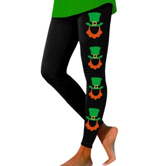 Generic St. Patricks Day Legging Lucky Athletic Fashion Themed Holiday St. Patricks Day Women Costume St Patricks Day Leggings for Women Gym Sports Themed Ath