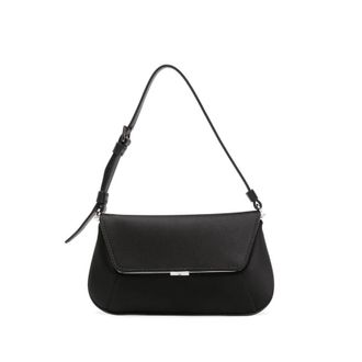 Amina Muaddi Ami Mini Satin Shoulder Bag