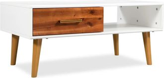 vidaXL Mesa De Centro De Madera Maciza De Acacia 90x50x40 Cm Vidaxl