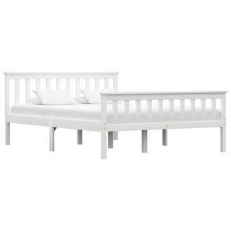 vidaXL Vidaxl - Estructura De Cama Sin Colch&oacute;n Madera De Pino Blanco 140x200 Cm