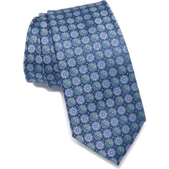 Nordstrom Rack Glover Medallion Tie in Blue/Green at Nordstrom Rack